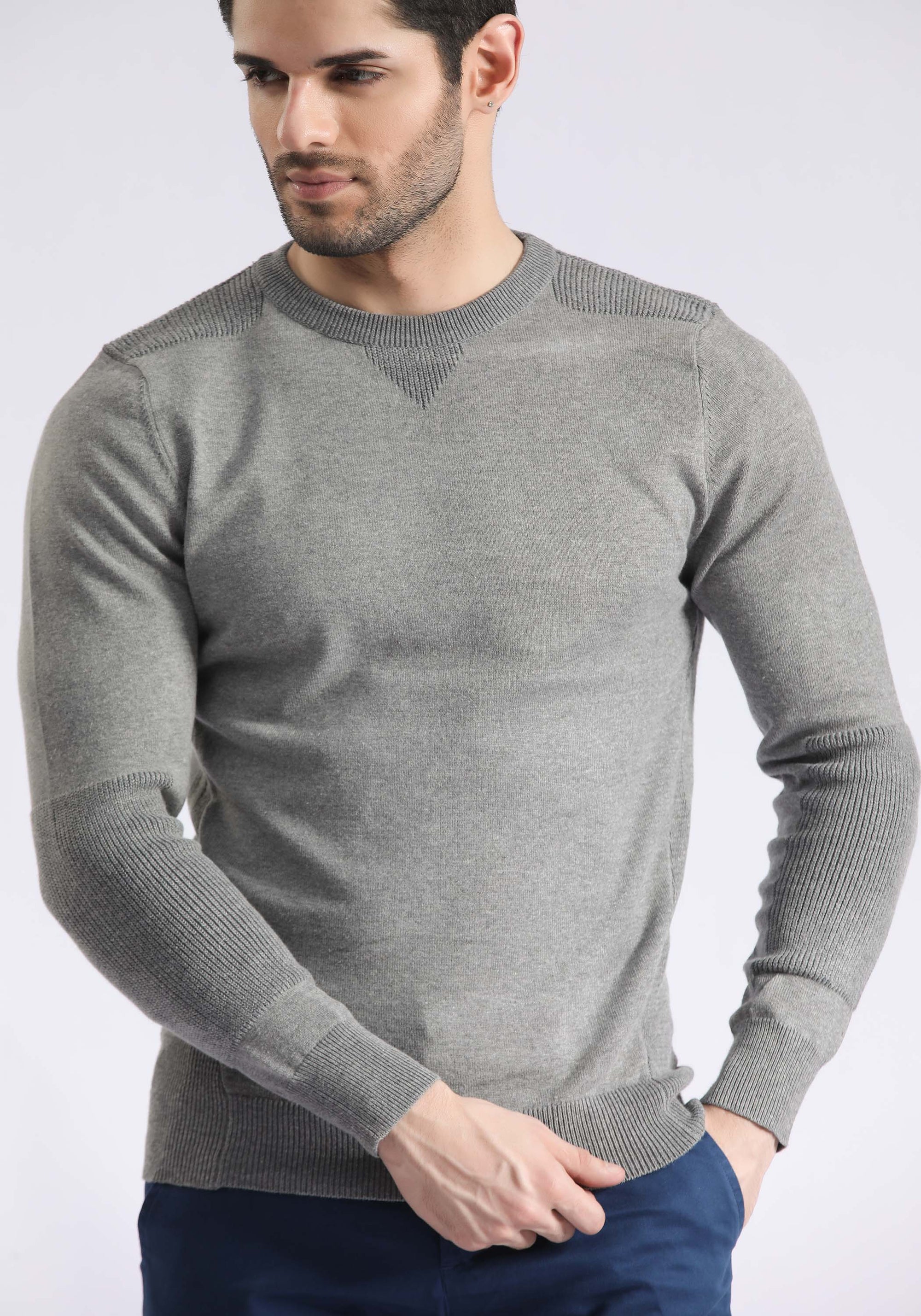 Sholder Patch Sweater