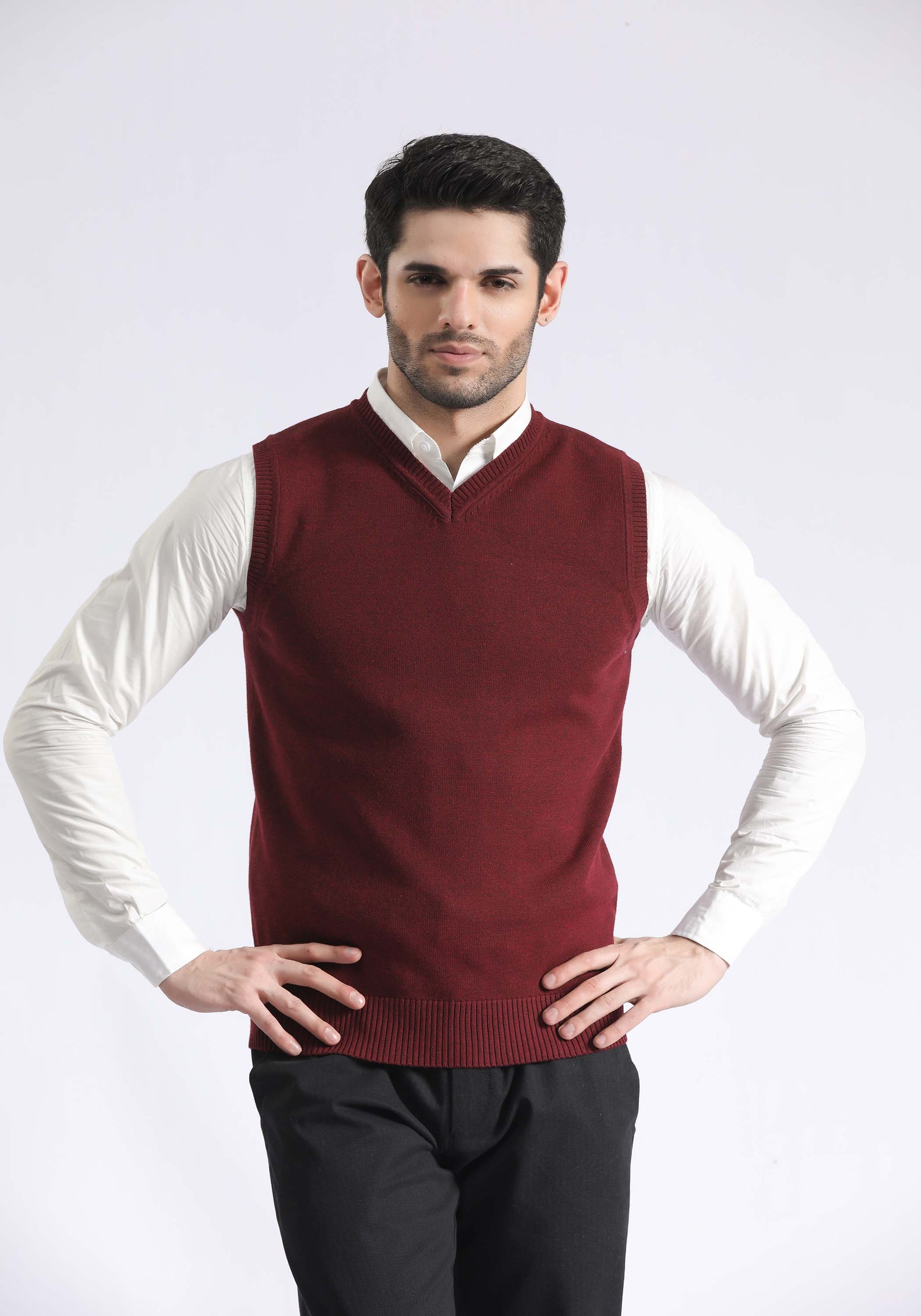 Plain V Neck Sweater