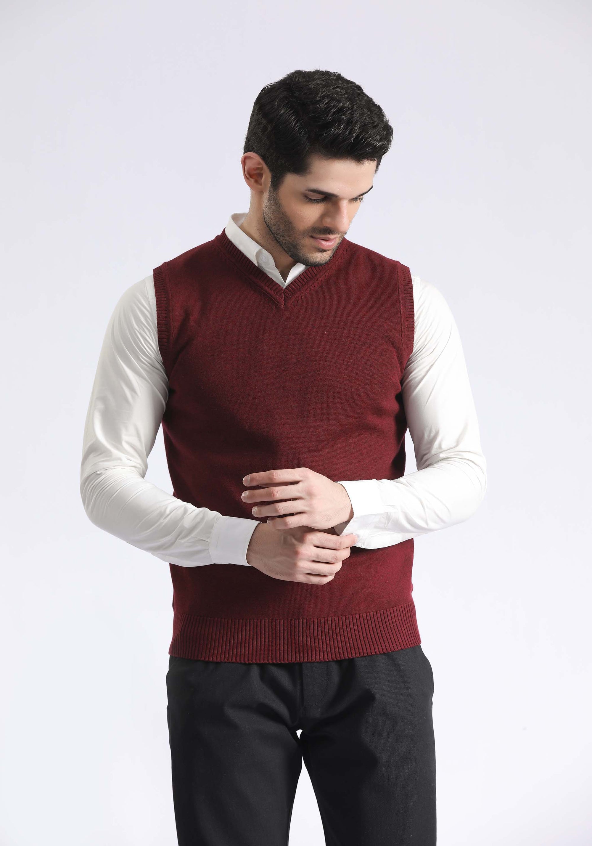 Plain V Neck Sweater