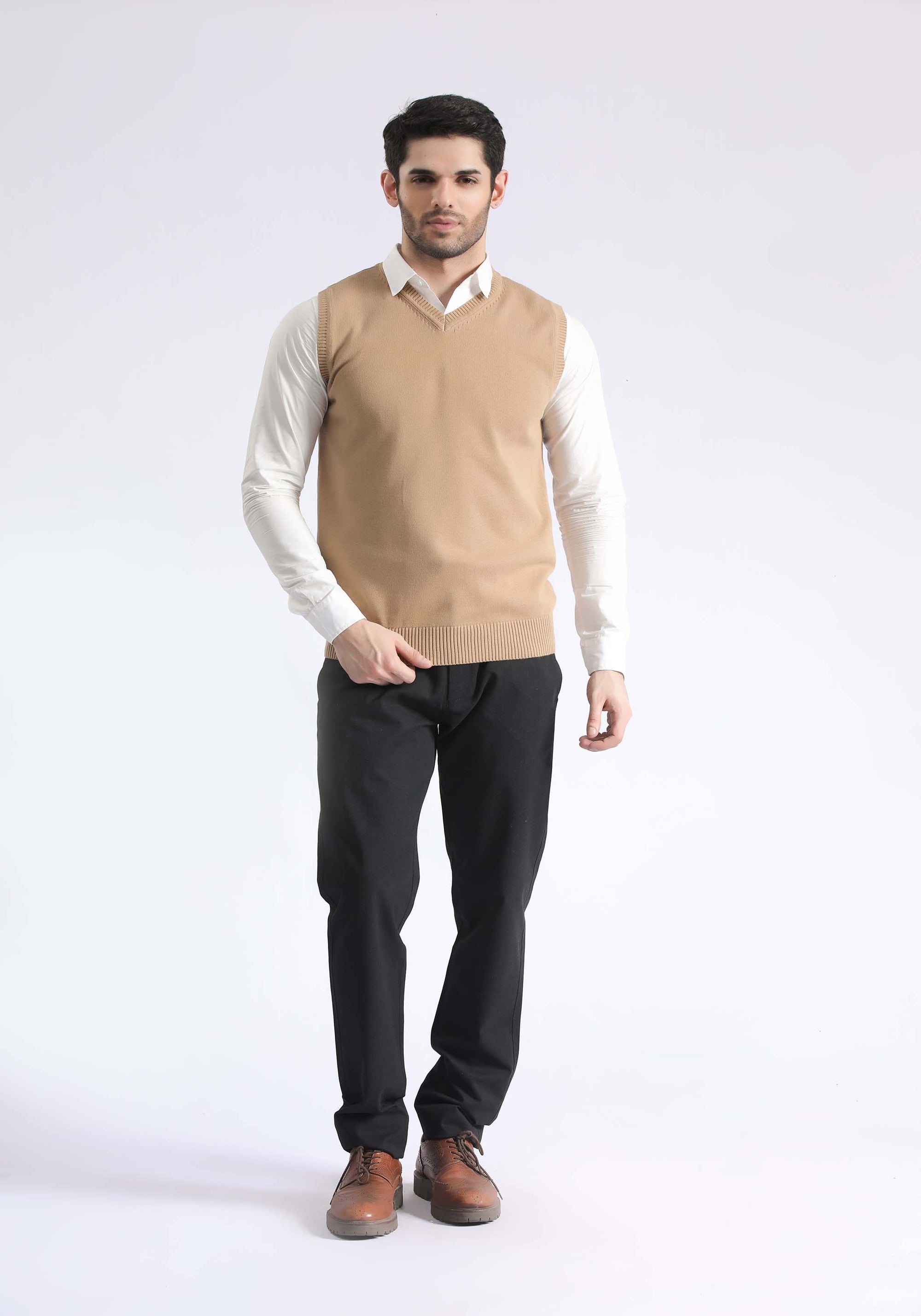 Sleevless V Neck Sweater