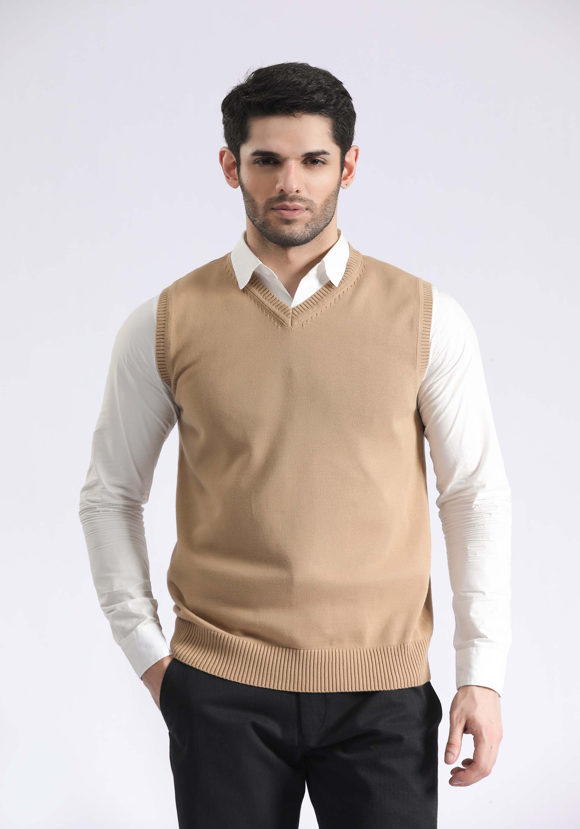 Sleevless V Neck Sweater