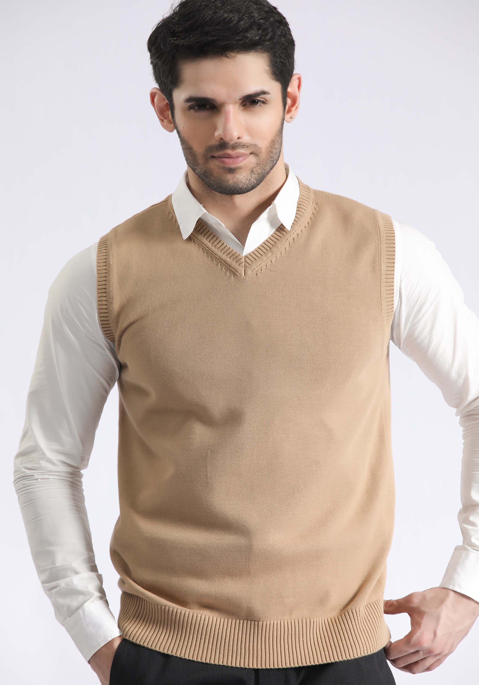 Sleevless V Neck Sweater