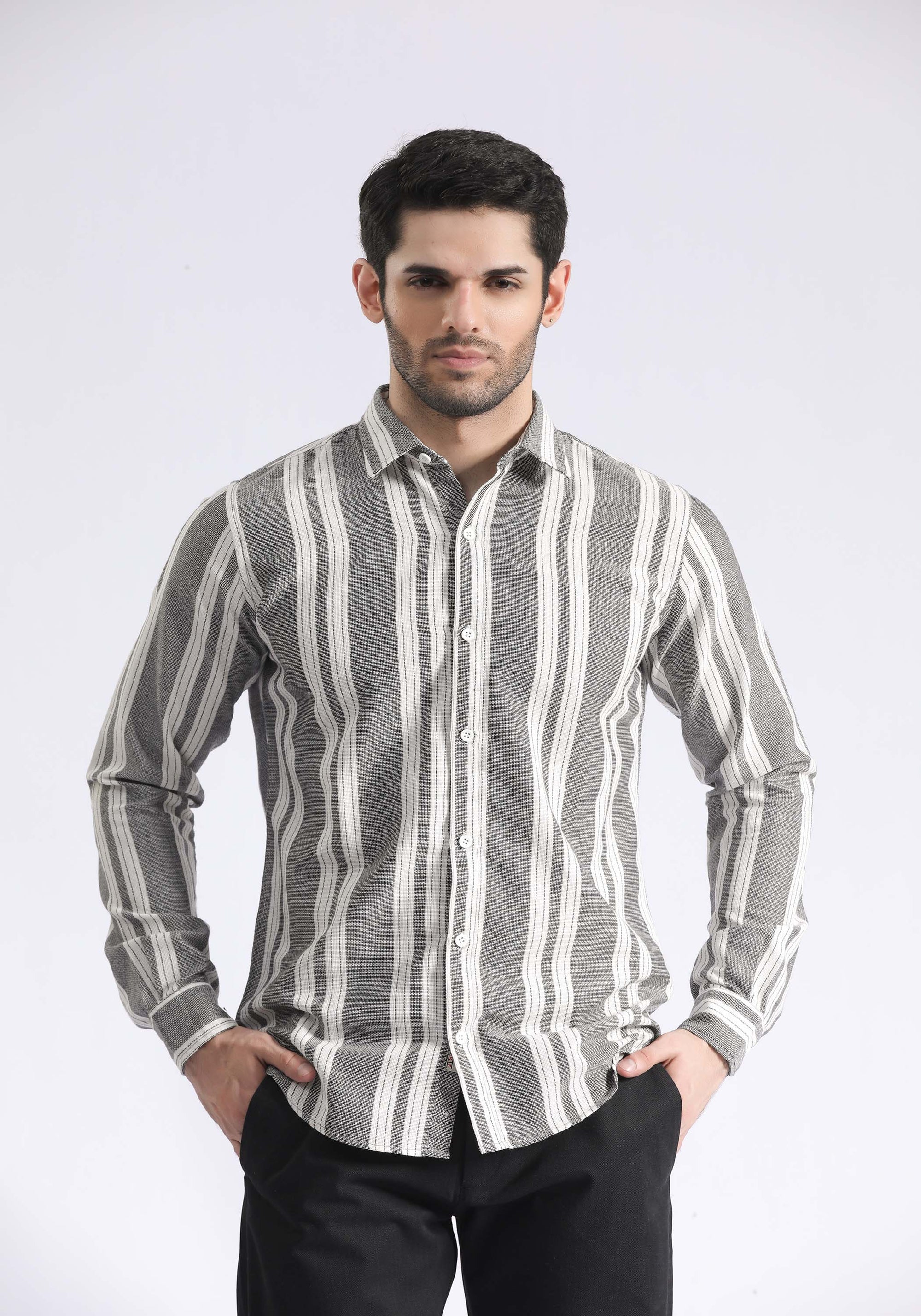 STRIPED TEXTURED SHIRT
