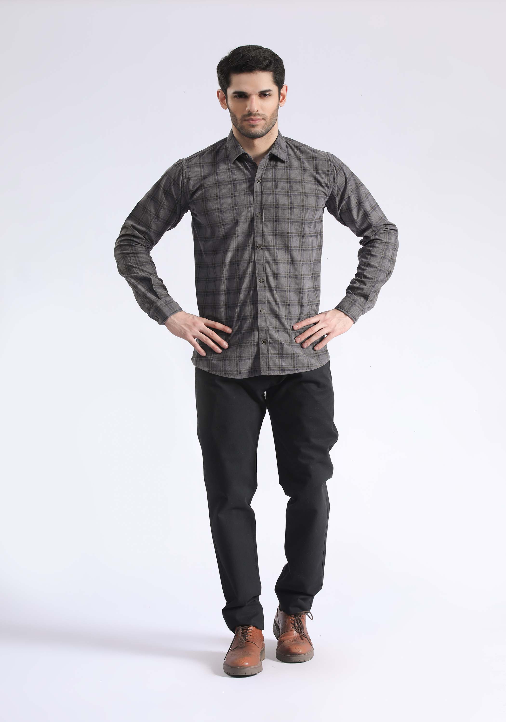 Textured Check Shirt