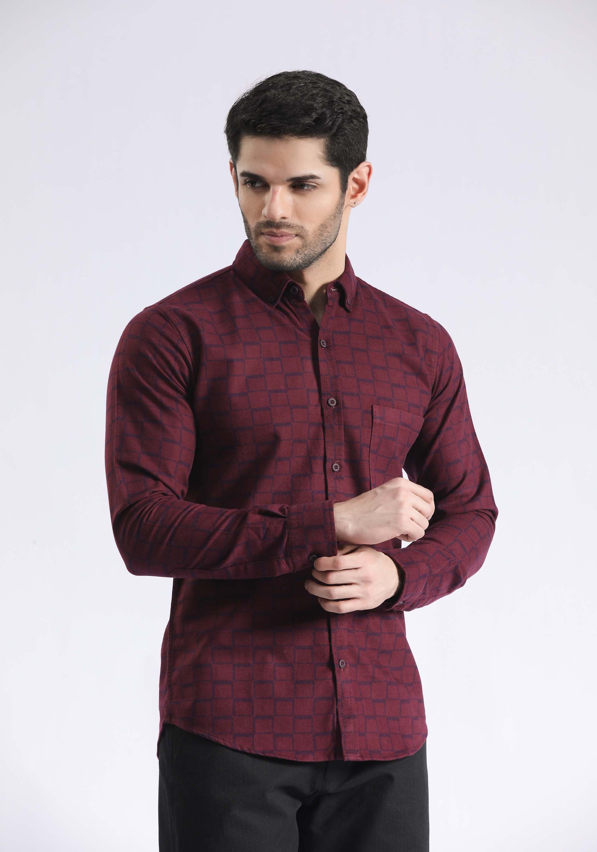 Textured Check Shirt