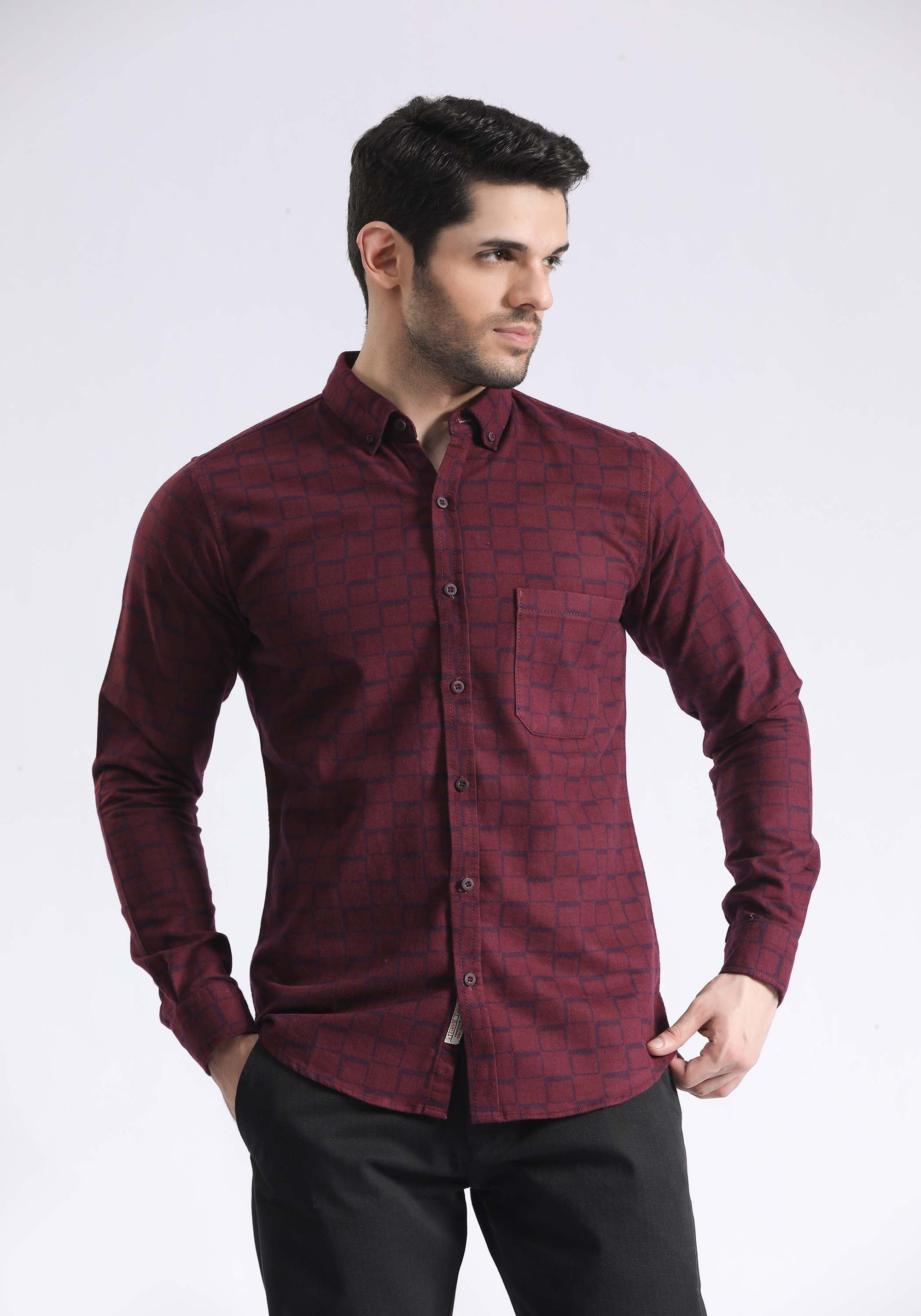 Textured Check Shirt
