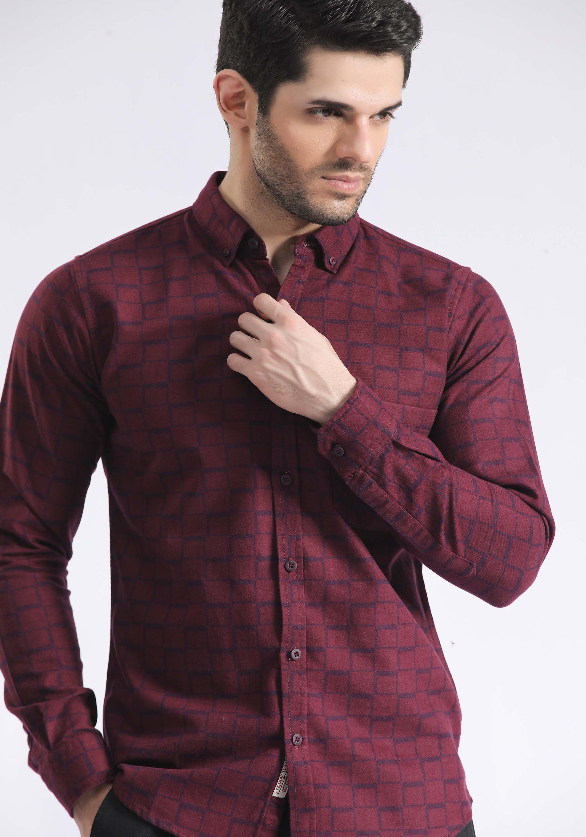 Textured Check Shirt