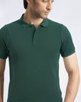 Green Texture Polo Shirt