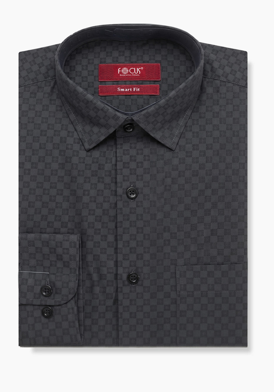 Charcoal Self Printed Shirt