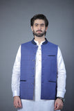 Check Blue Waist Coat